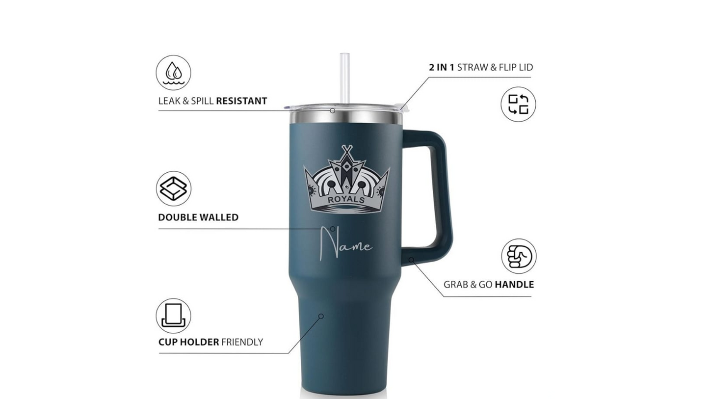 Laser Engraved 40oz Stanley Dupe - Ocean Blue